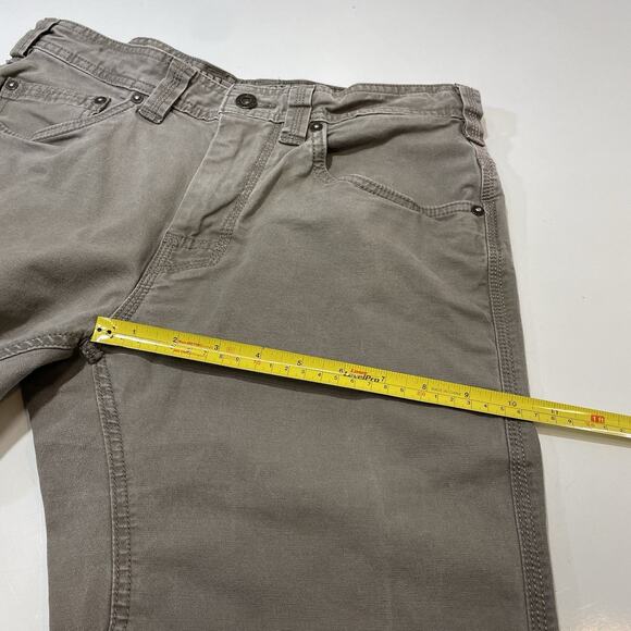 prAna Men's Khaki Outdoors Pants Size 31x32 Straight Leg Organic Cotton Denim - Picture 4 of 8
